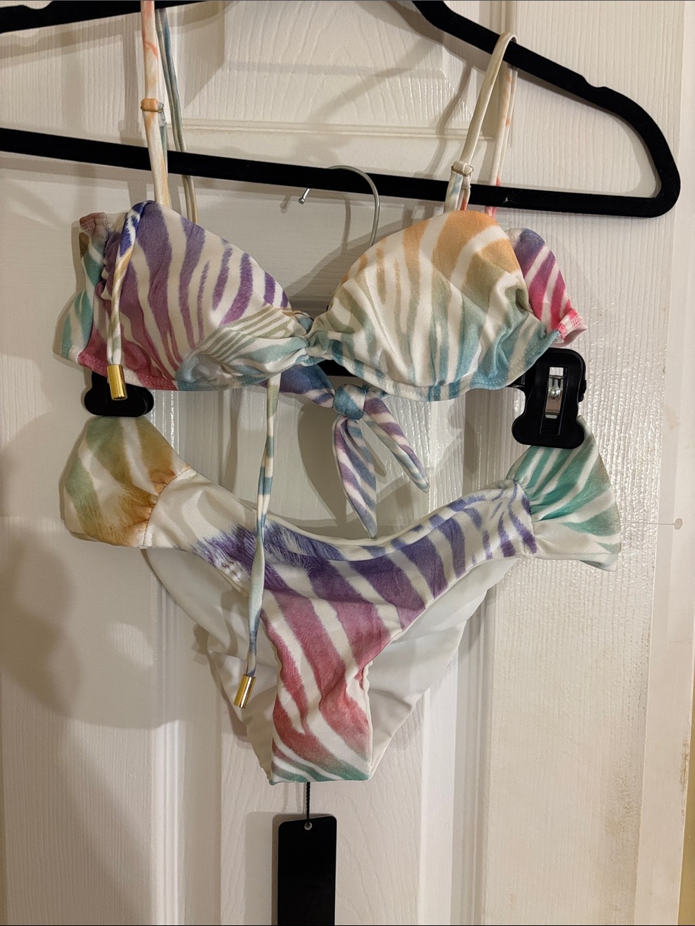 Wildfox Pastel Zebra-Print Bikini
